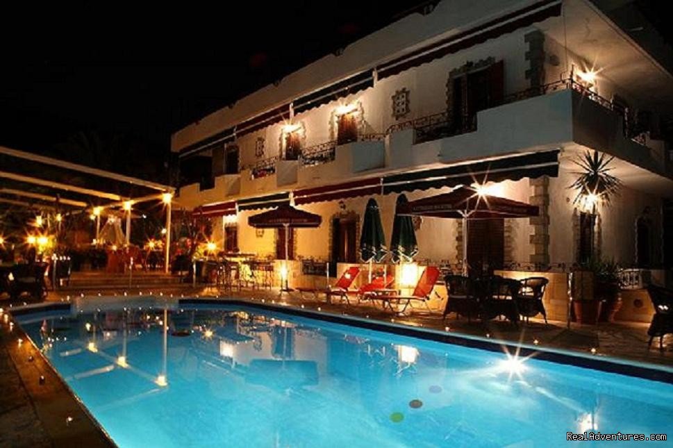 yianna hotel pool by night | fantastic family holidays at Hotel Yianna Agistri | agistri, Greece | Bed & Breakfasts | Image #1/20 | 