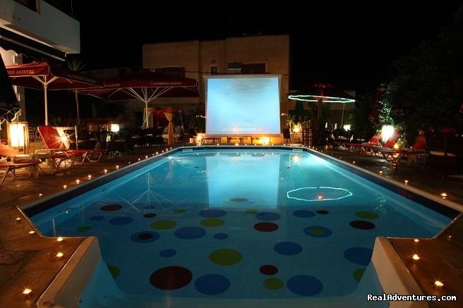 big screen tv poolside | fantastic family holidays at Hotel Yianna Agistri | Image #20/20 | 