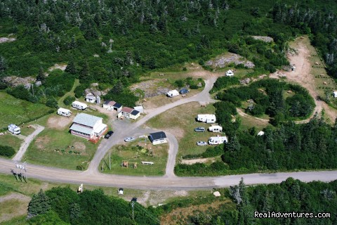 Whale Cove Campground: AirView Whale Cove Campground: yarmouth: digby neck 