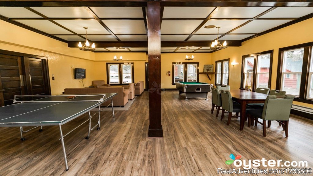 Group Lodge Duplex - Living/Dining Room | Wooded Log Cabins at Birchcliff Resort | Image #5/8 | 