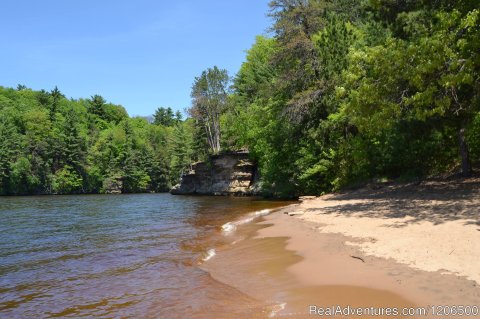 Beach on Wisconsin River - 3/4 mile hike