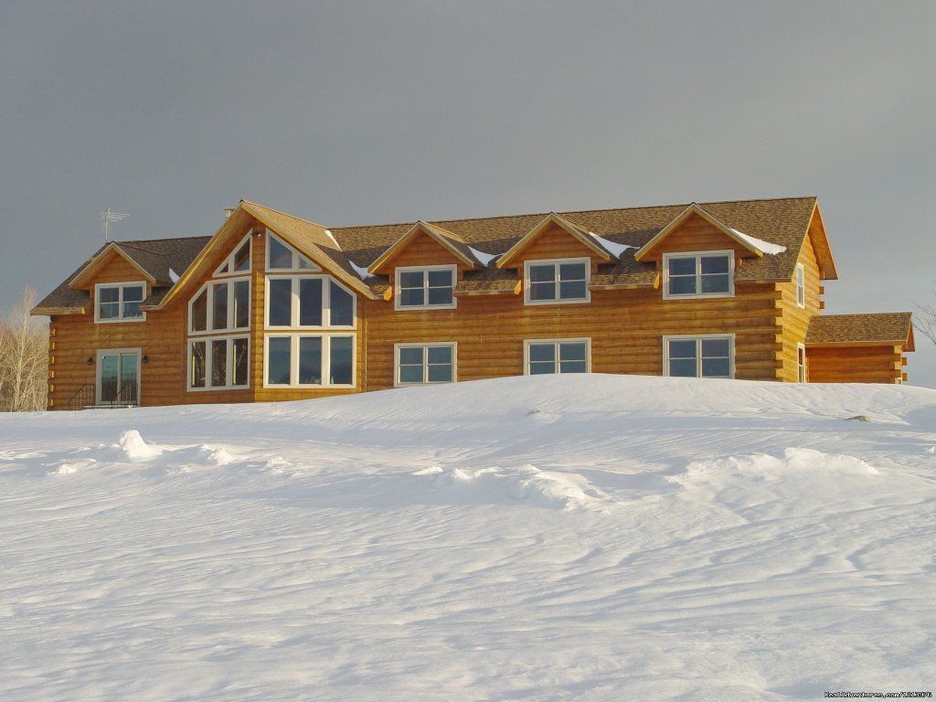 The Lodge in winter. | A Unique Waterfront B & B in the Heart of Maine | Image #13/18 | 