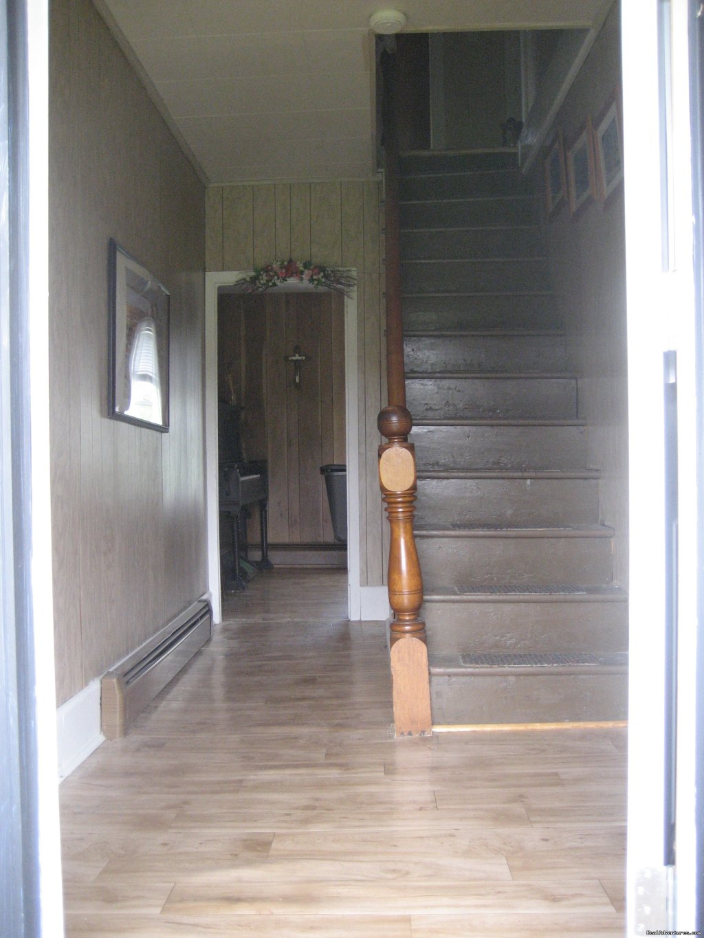 Front door  going up stairs | Farmhouse Vacation Rental in Cape Breton | Image #3/21 | 