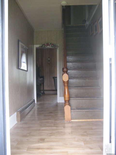Front door  going up stairs