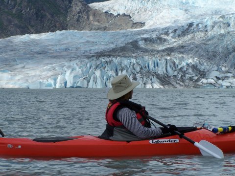 Glacier lake kayak
