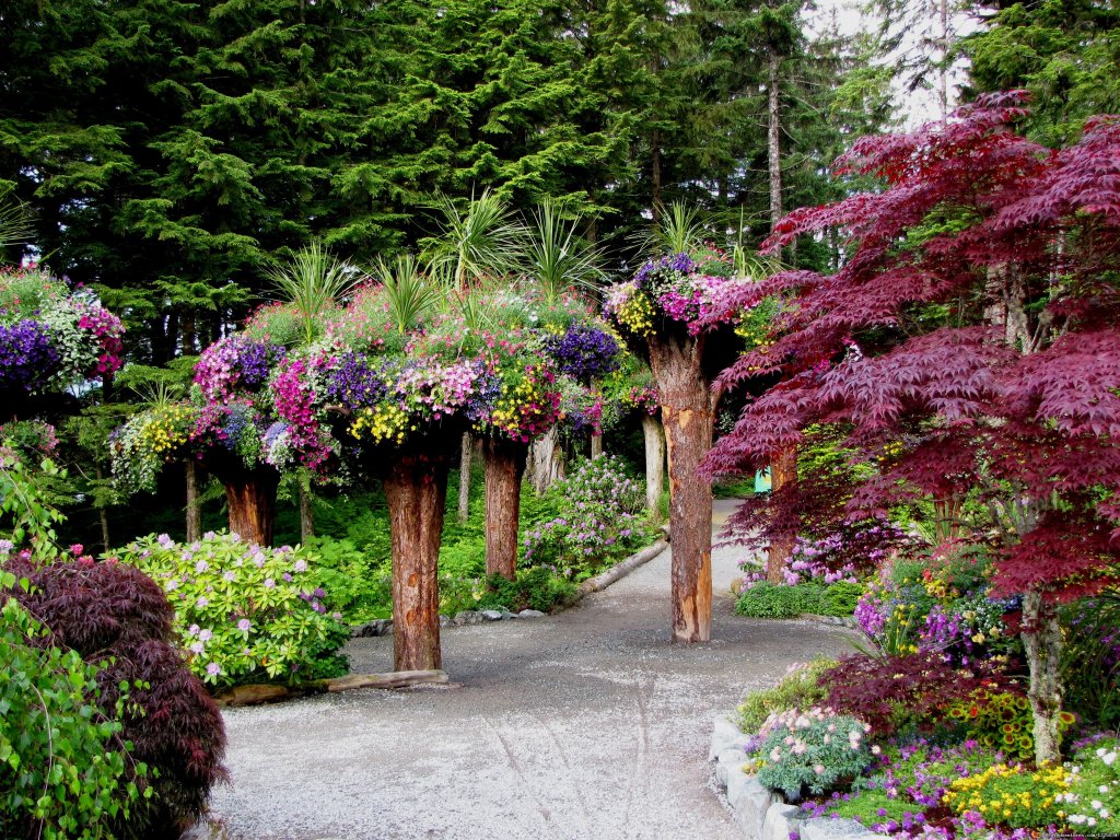 Upside Down Flower Towers | Alaskan Botanical Garden Adventures | Juneau, Alaska  | Eco Tours | Image #1/4 | 