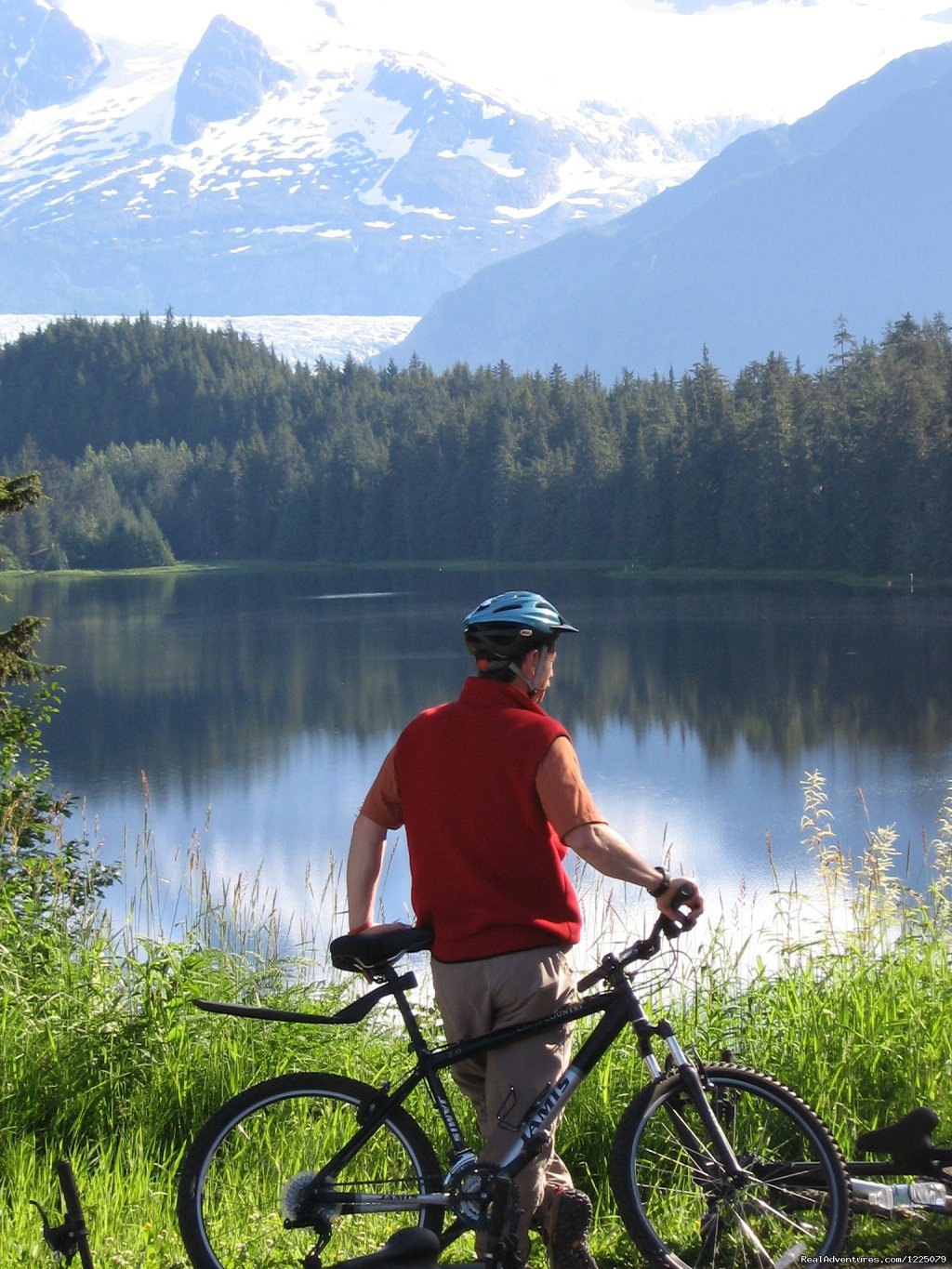 In front of Auke Lake | Cycle Alaska | Juneau, Alaska  | Bike Tours | Image #1/7 | 