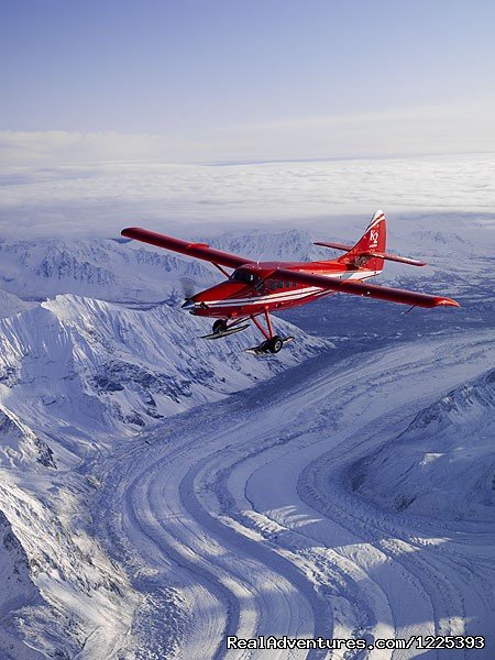 10 Passenger DeHavilland Otter over glacier | K2 Aviation | Talkeetna, Alaska  | Scenic Flights | Image #1/8 | 