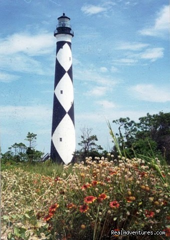 Cape Pointe RV Park Harkers Island, NC: Cape Lookout Lighthouse: coast north 