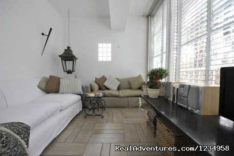 Deluxe Apartment for Vacation Rental in Tel Aviv Living Room