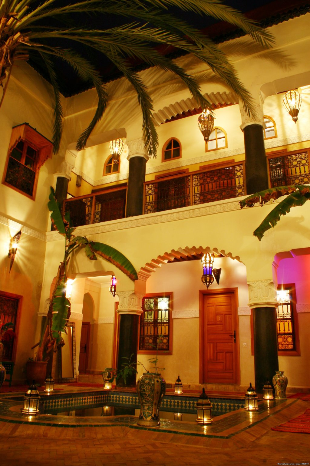 Patio by night | Romantic stay at  Riad Zanzibar | Marrakech, Morocco | Hotels & Resorts | Image #1/22 | 