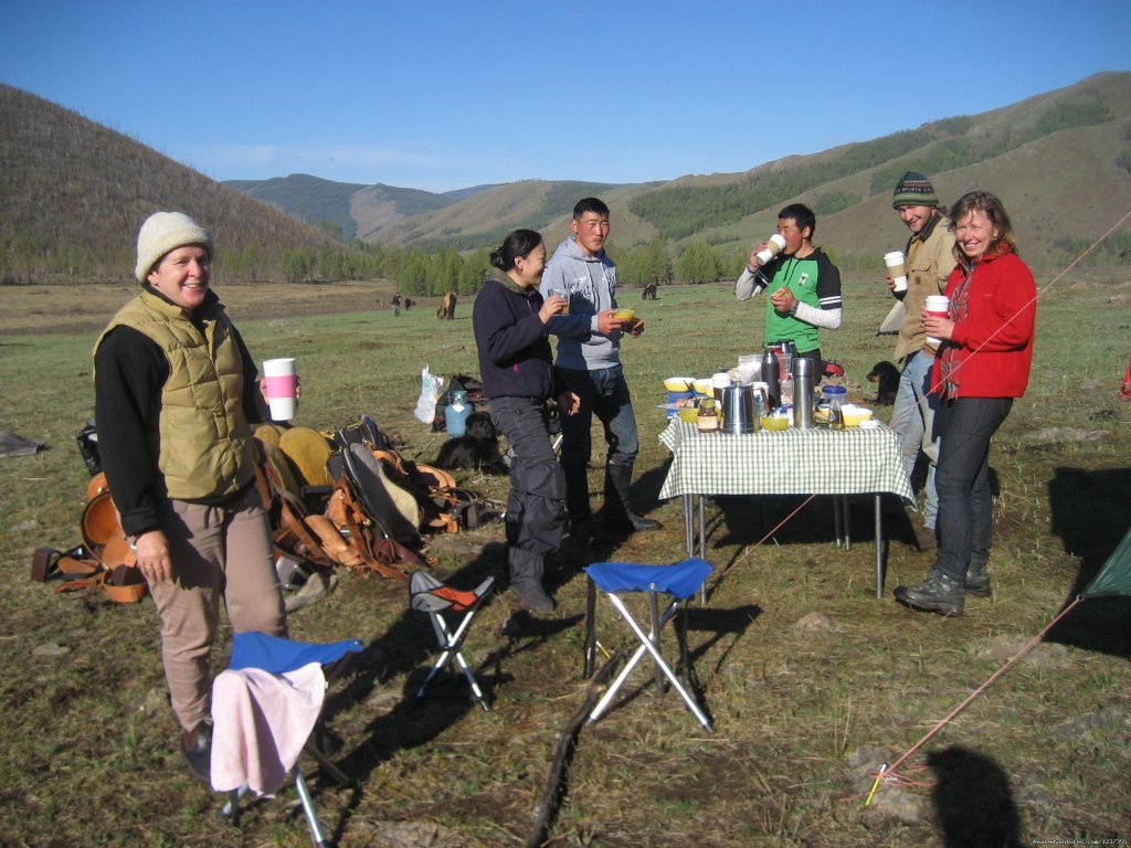 Stone Horse Expeditions & Travel, Breakfast in Camp | Mongolia Horseback Riding Tours  With Stone Horse | Image #13/26 | 