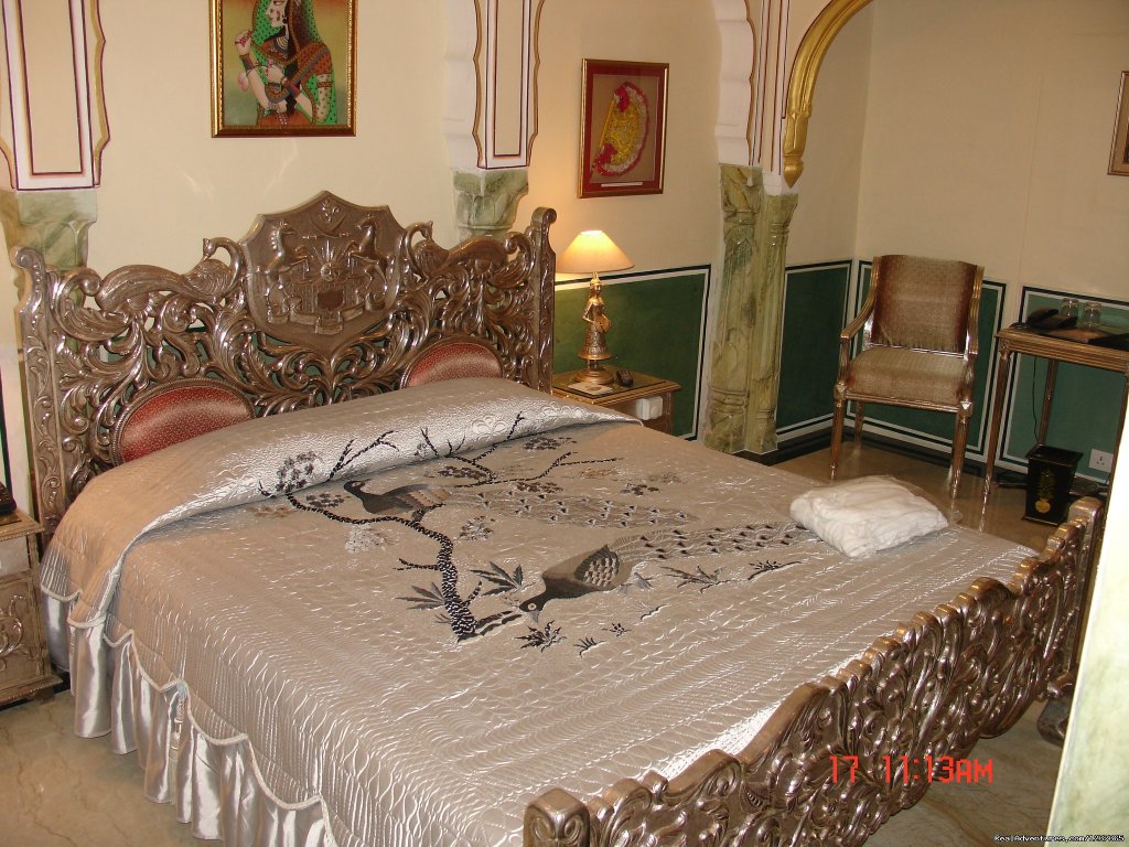 Honeymooner's bed at Hotel The Raj Palace- jaipur | Lgbt Private Holiday Trips -india, Nepal , Bhutan | Image #8/15 | 