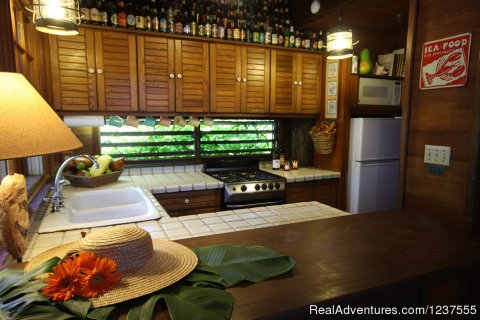 Seabird's galley is well equipped for preparing Island meals