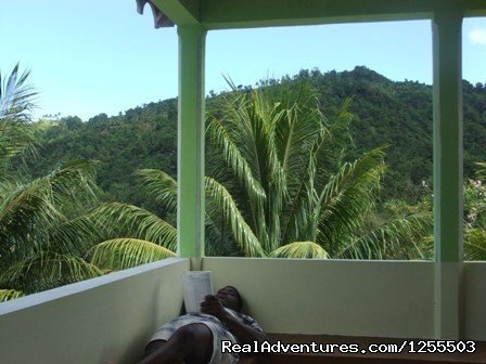 Balcony Mountian View | Affordable vacation in Dominica | Image #10/12 | 