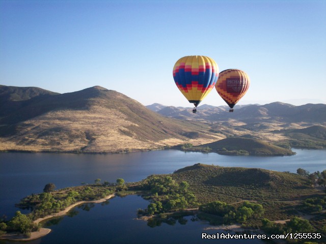 A Grape Escape Hot Air Balloon Adventure Balloons over Lake Skinner