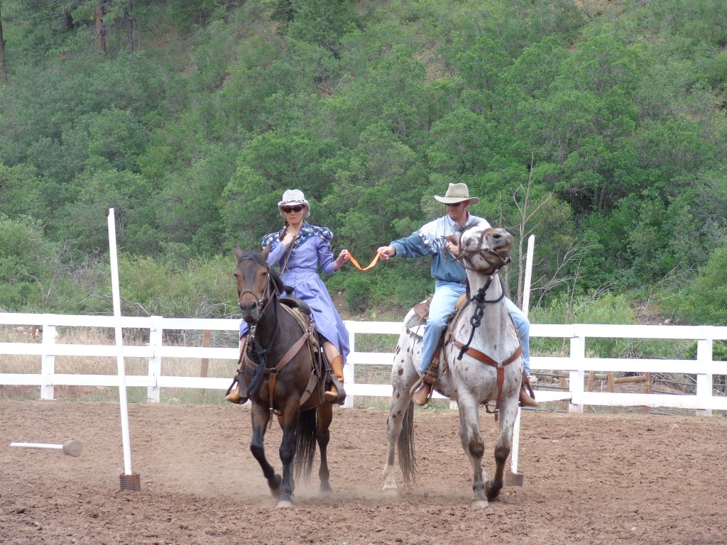 The ribbon game...one of  many games played in Corral Capers | Colorado Trails Ranch, Colorado's Friendliest | Image #8/13 | 