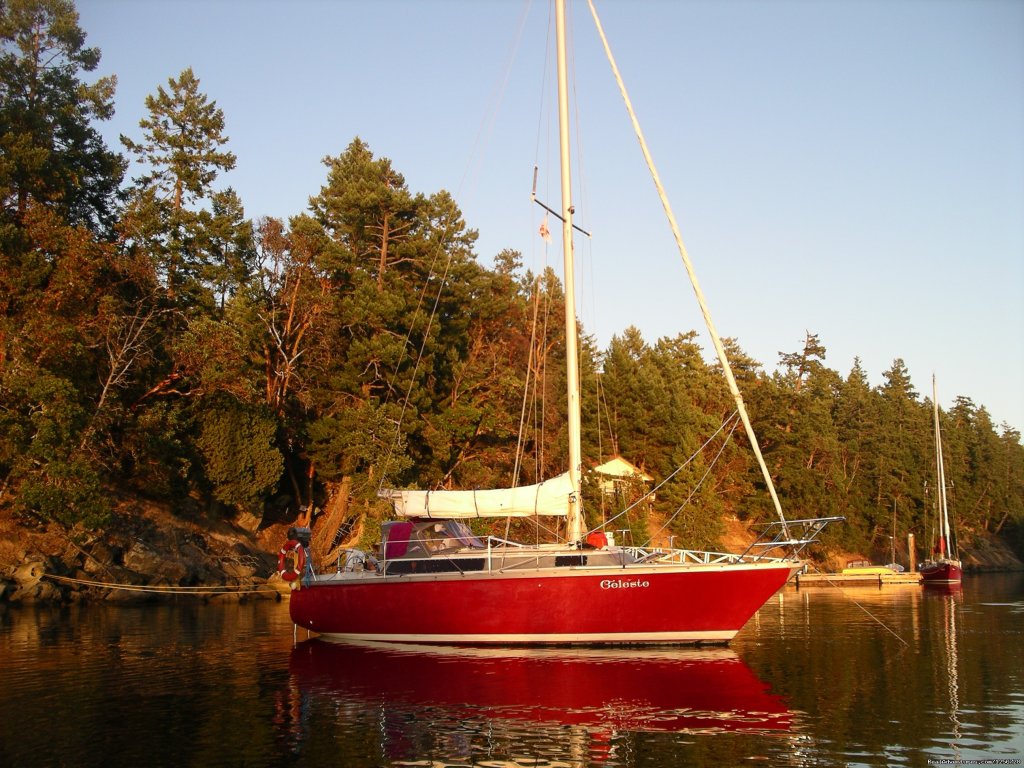 Celeste anchored during a cruise & learn class | Sailing Classes in Vancouver | Image #2/5 | 