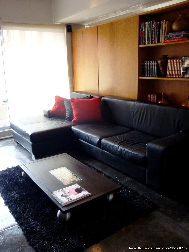 Living room | Modern Furnished Apartment In Zona Rosa Bogota | Image #4/8 | 