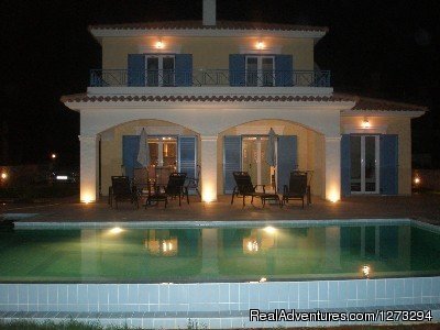 Night time at Villa Kefalos | Luxury Villa set in quiet village | Aitolia kai Akarnania, Greece | Vacation Rentals | Image #1/7 | 