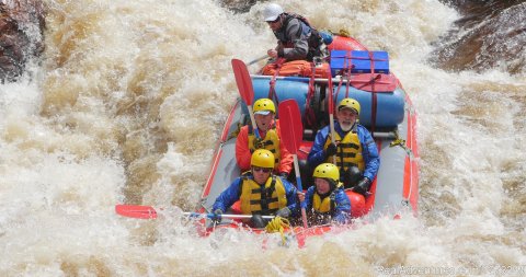 White water rafting excitement on the Franklin River