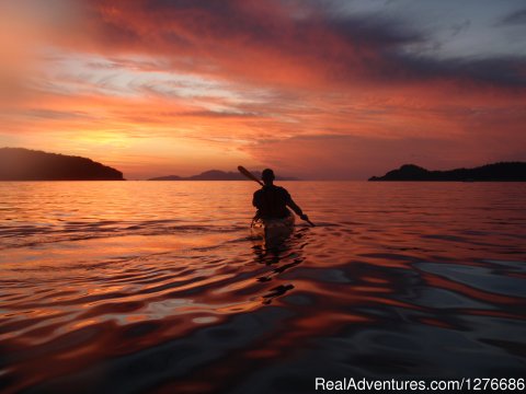 Adriatic sunset kayaking
