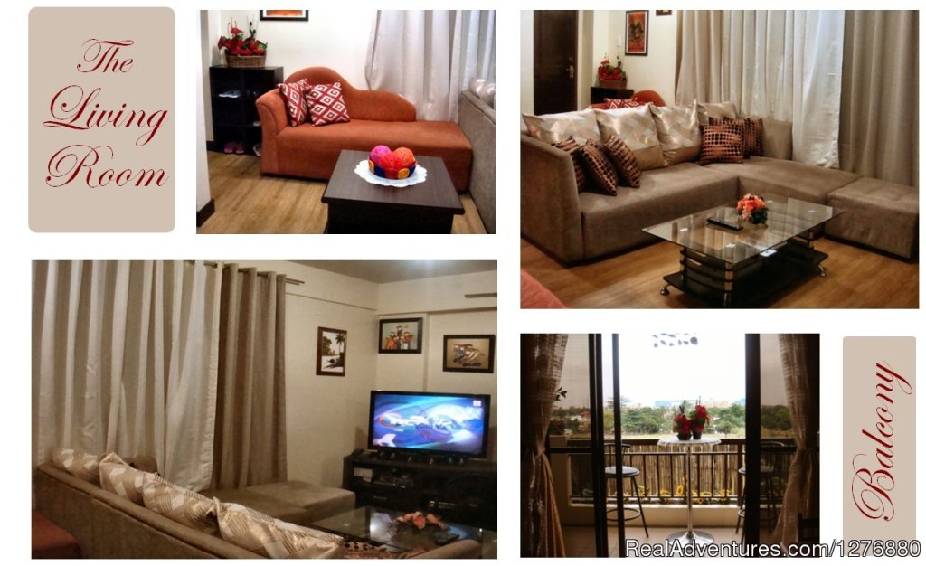 Living Room | 3 Bedroom condo - Vacation Rental for Tourists | Las Pinas, Philippines | Vacation Rentals | Image #1/16 | 