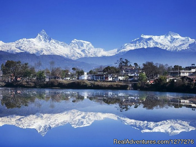 Scenic Pokhara Sightseeing Tour with Well Nepal. Beautiful Pokhara Valley, Phewa lake and Himalayan vistas