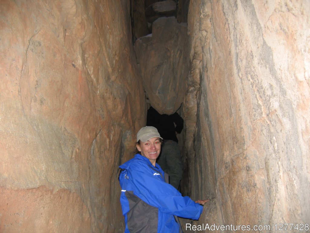 Michelle inside the crack | Spectacular Cederberg & Ancient San Rock Art Sites | Image #5/12 | 