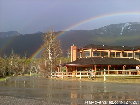 Spectacular Double Rainbow over the Restaurant