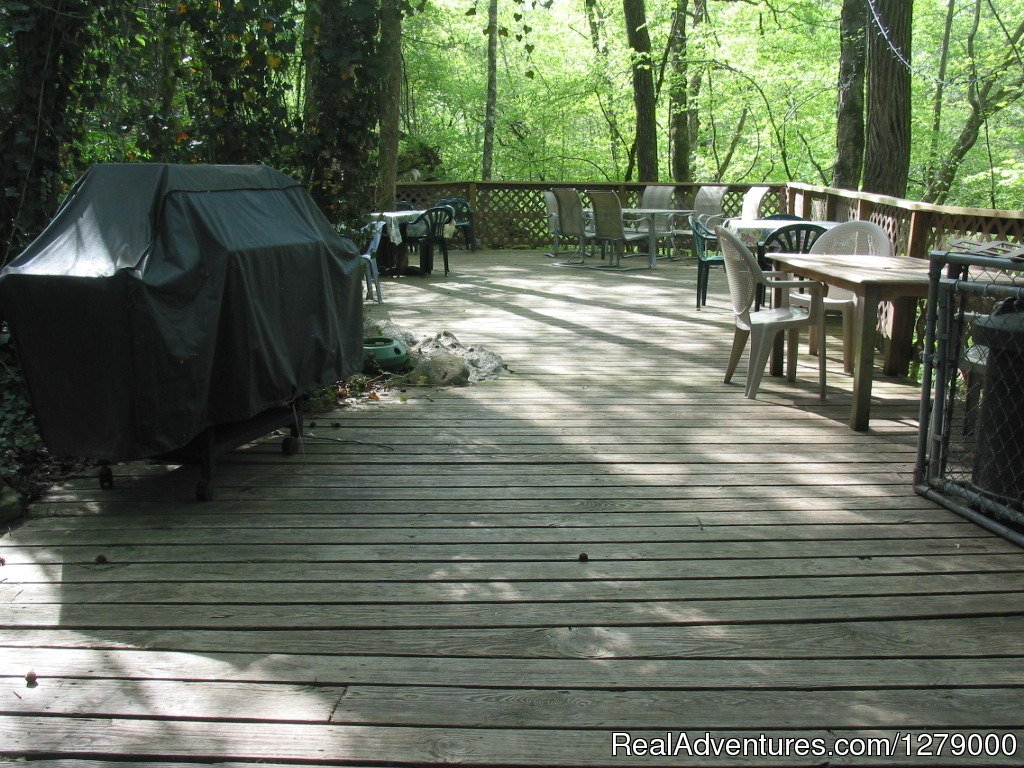 The Back Deck | Creek's End Riverside Retreat | Image #6/19 | 
