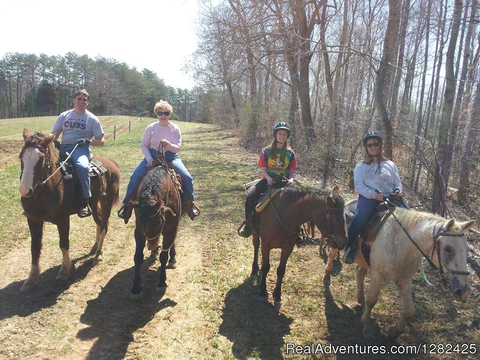 Guest enjoying a trail ride. | Unique Lodging Hidden Cave Ranch Bed and Breakfast | Image #17/23 | 
