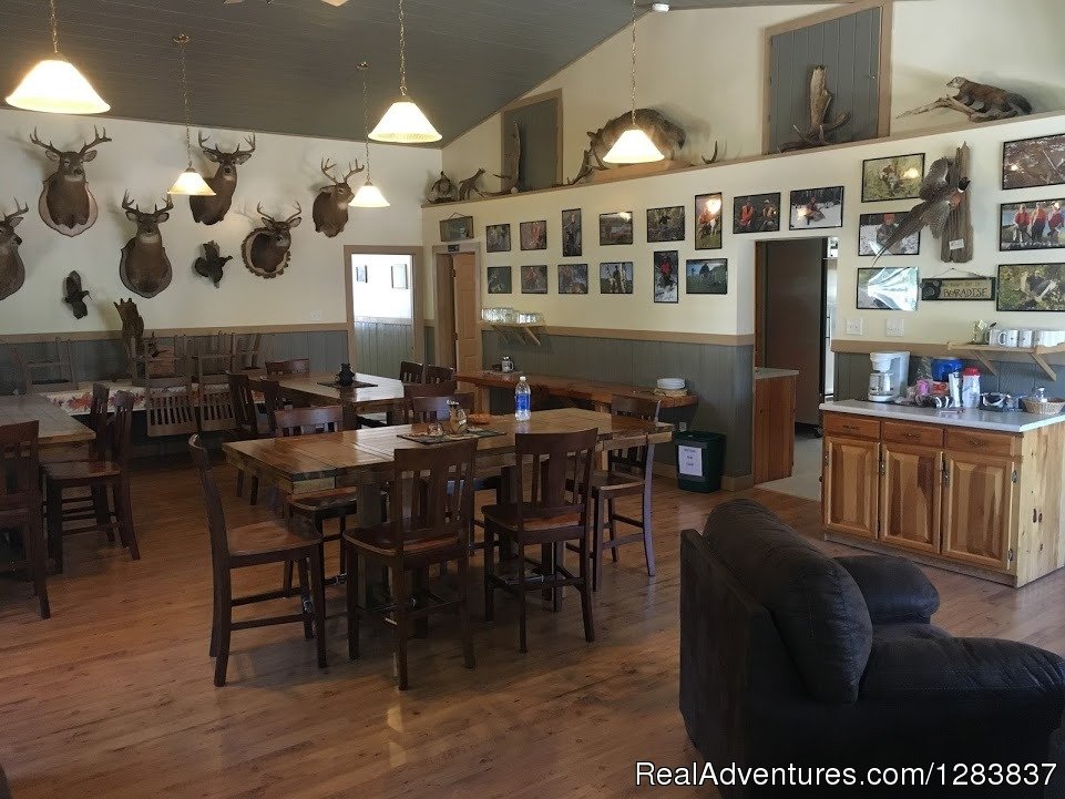 Dining area in Lodge | Allagash Guide Service | Allagash, Maine  | Canoe & Kayak Rentals | Image #1/4 | 