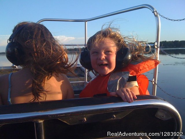 'BJ'S Airboat Adventures' Smiley faces