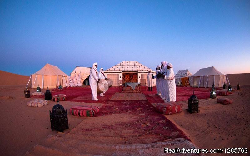 Gnawa Music in the middle of Erg Chebbi Dunes at Berber camp | Morocco Travel Safari | Image #3/9 | 