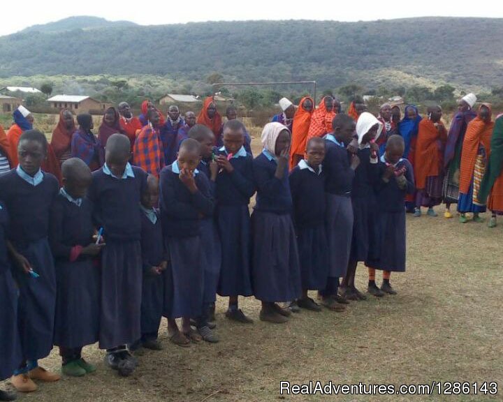 Girls starting boarding school, new uniforms | Safari, Maasai Development Project | Image #9/13 | 