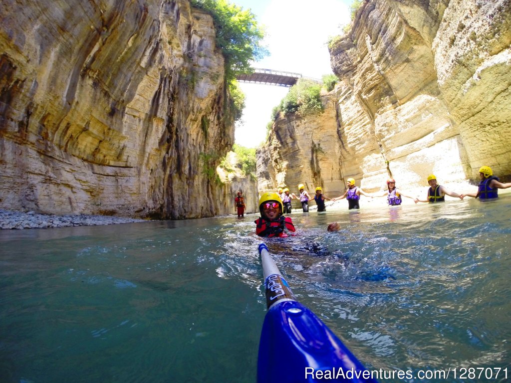 River hiking in the spectacular Osumi Canyons | Kayak, Snorkel and Hike Canyons in Albania | Image #4/4 | 