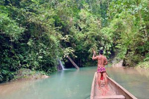 Embera Indian Village, Chagres River And Waterfall