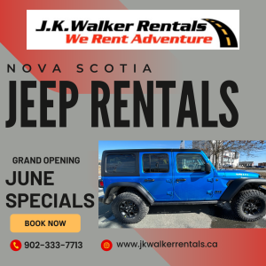 Exciting Jeep Rentals At J. K. Walker Rentals | Halifax, Nova Scotia | Car Rentals
