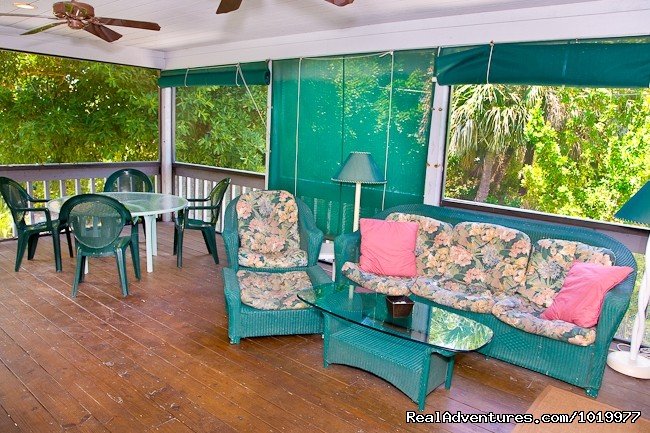 Large Wrap-Around Screened Porch | Deluxe Private Home at Sunset Captiva, Captiva Isl | Image #8/17 | 