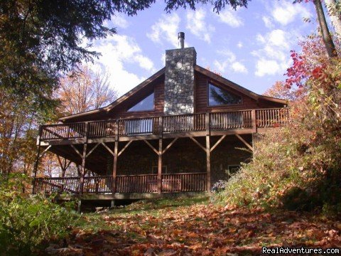 Creekside in the Fall | Smoky Mountain Log Cabin Vacation Rentals | Maggie Valley, North Carolina  | Vacation Rentals | Image #1/12 | 