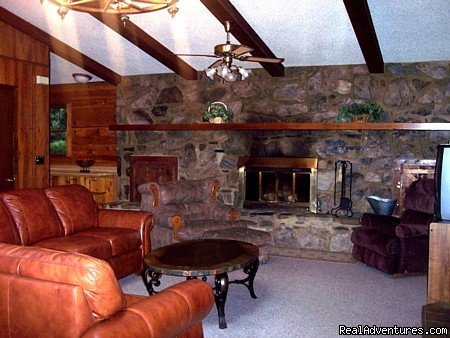 Pondview Great Room | Smoky Mountain Log Cabin Vacation Rentals | Image #4/12 | 