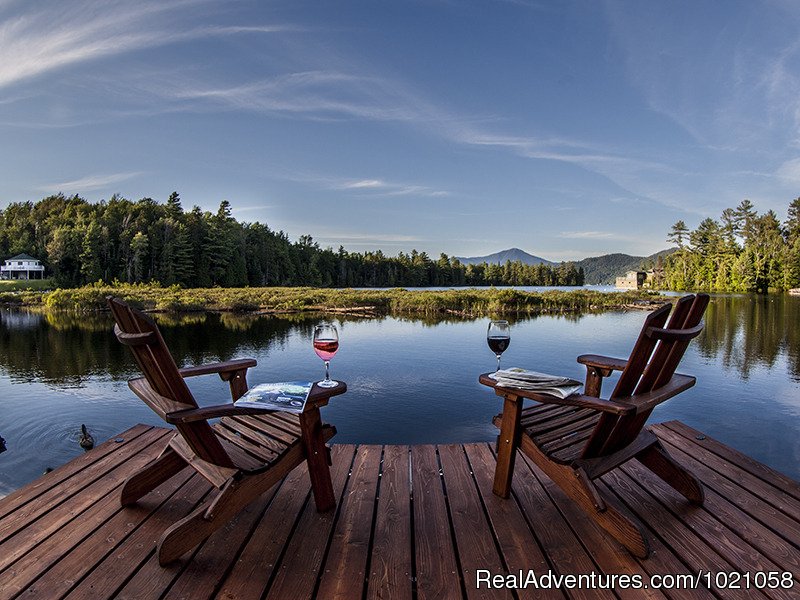 Enjoy a glass of wine by the Lake | Placid Bay Inn On Lake Placid Vacation Getaways | Image #16/24 | 