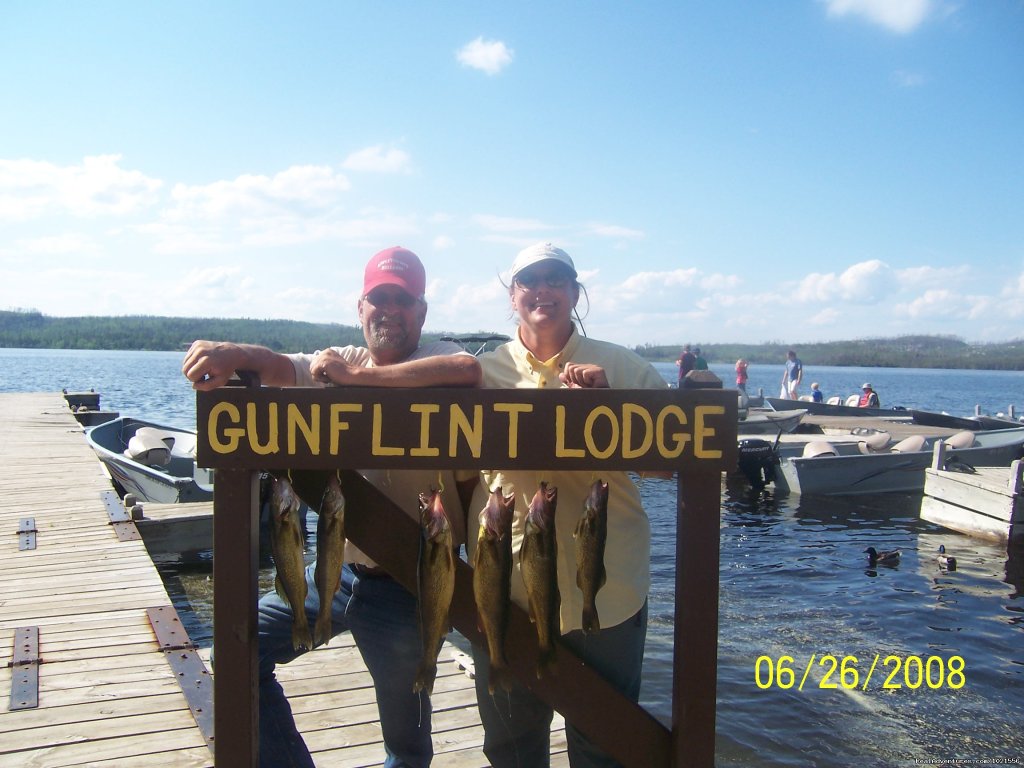 Proud fishermen with a nice catch | Gunflint Lodge-family vacations in northeast MN | Image #5/7 | 