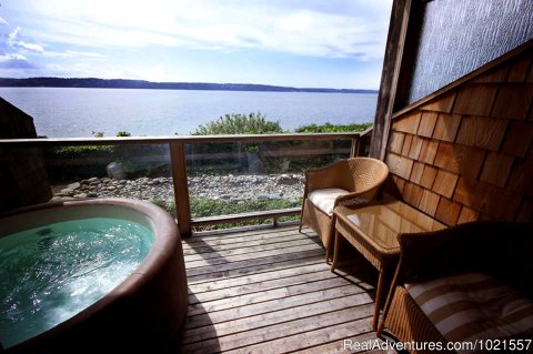 Room deck with private hot tub | Image #17/25 | Camano Island Waterfront Inn