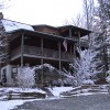 Luxury Log Cabin Rentals with Hot Tub Main House in Winter