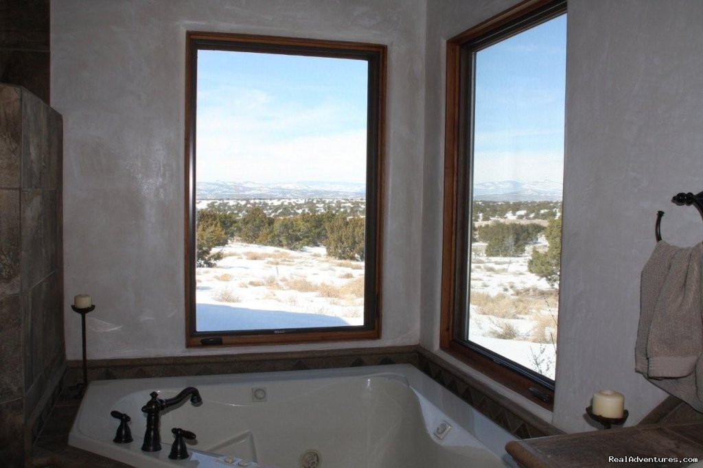 Triangle tub in master bathroom suite | Luxury home with privacy and spectacular views | Image #7/26 | 