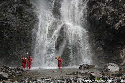 Taking Bridal Veil Falls in the face