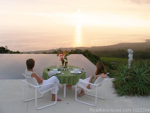 Poolside table