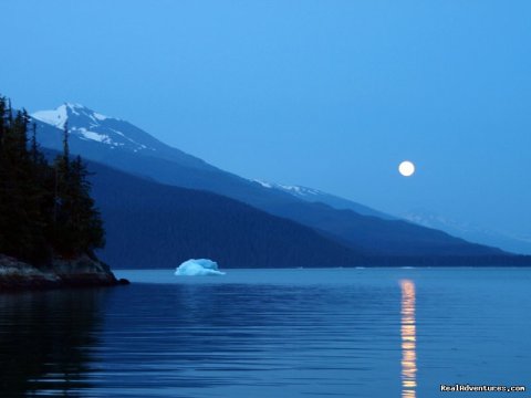 Full Moon Rising Over Tracy Arm